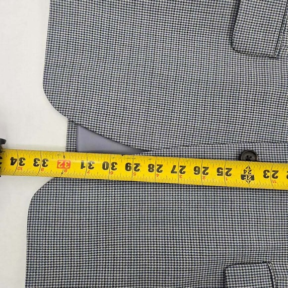 Ralph Lauren Mens 44R Wool Houndstooth Blazer Sport Coat Grey Jacket - Picture 8 of 9